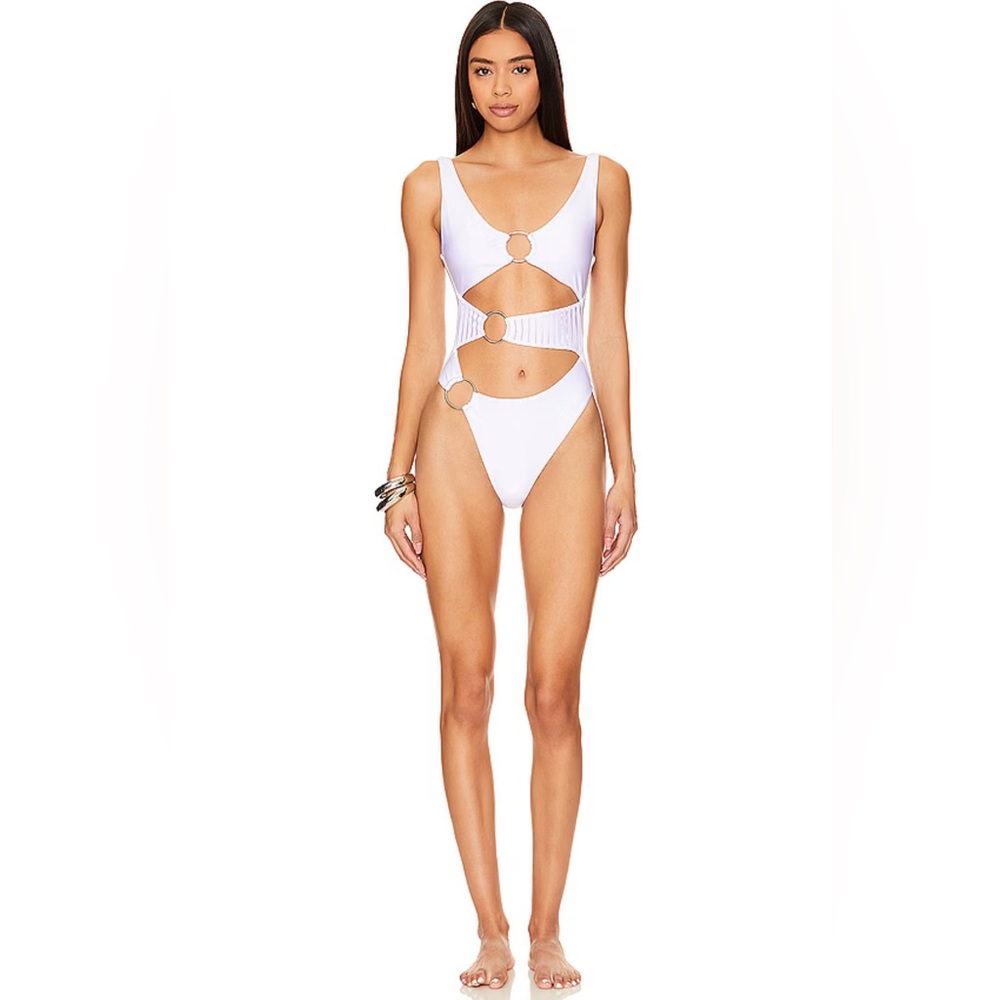 Lovewave white one piece bathing suit